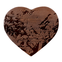 Serene Mountain Waterfall Landscape Heart Wood Jewelry Box by ExtraAwesomeSauce