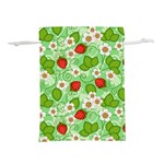 Strawberries Pattern Seamless Lightweight Drawstring Pouch (L) Back