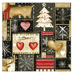 Christmas Reindeer Square Satin Scarf (36  X 36 ) by Posterlux