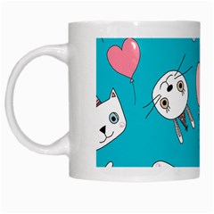 Birtay Cats Bunnies, Koteto White Mug by kyorashop23