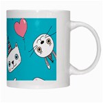 Birtay Cats Bunnies, Koteto White Mug Right