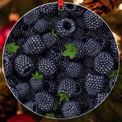 Blackberry Fruit, Fruit Uv Print Acrylic Ornament Round by kyorashop23