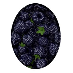 Blackberry Fruit, Fruit Oval Glass Fridge Magnet (4 Pack) by kyorashop23