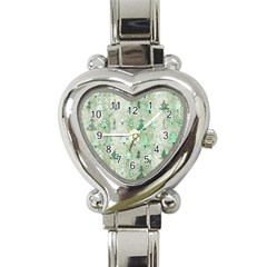 Green Christmas Trees, Cute, Doodle Heart Italian Charm Watch by kyorashop23