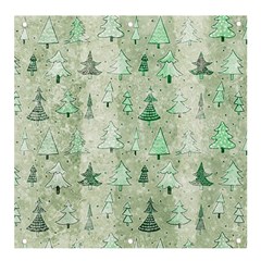 Green Christmas Trees, Cute, Doodle Banner And Sign 4  X 4  by kyorashop23