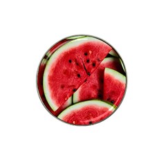 Watermelon, Fruit, Green, Red Hat Clip Ball Marker (4 Pack) by kyorashop23