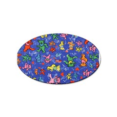 Grateful Dead Dancing Bears Pattern Sticker (oval) by Salmanaz77