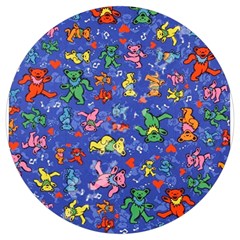 Grateful Dead Dancing Bears Pattern Round Trivet by Salmanaz77