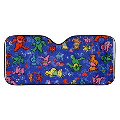 Grateful Dead Dancing Bears Pattern Car Windshield Sunshade by Salmanaz77