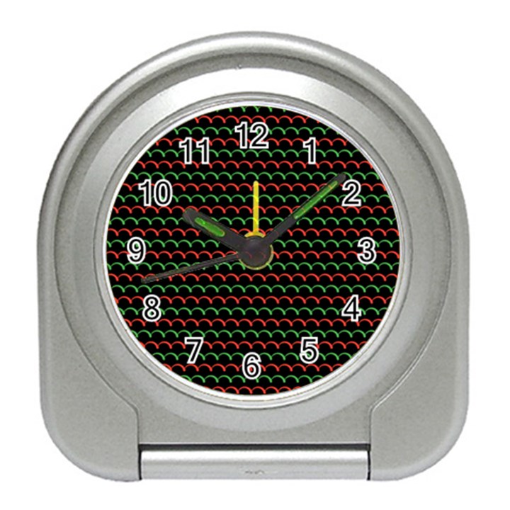 Geometric Abstract Pattern Line Travel Alarm Clock