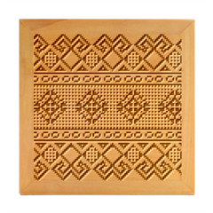 Ukrainian Folk Seamless Pattern Ethnic Ornament Border Element Traditional Wood Photo Frame Cube by Grandong