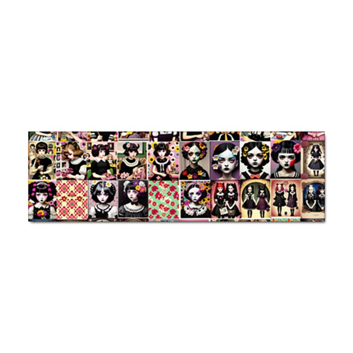 Spanish Gothic Girls Pattern Sticker (Bumper)