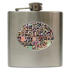 Spanish Gothic Girls Pattern Hip Flask (6 Oz) by violetheavensky