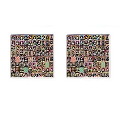 Spanish Gothic Girls Pattern Cufflinks (square) by violetheavensky