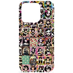 Spanish Gothic Girls Pattern Iphone 15 Pro Black Uv Print Pc Hardshell Case by violetheavensky