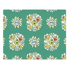 Retro 1960s Flowers Pattern 2 Two Sides Premium Plush Fleece Blanket (large) by violetheavensky