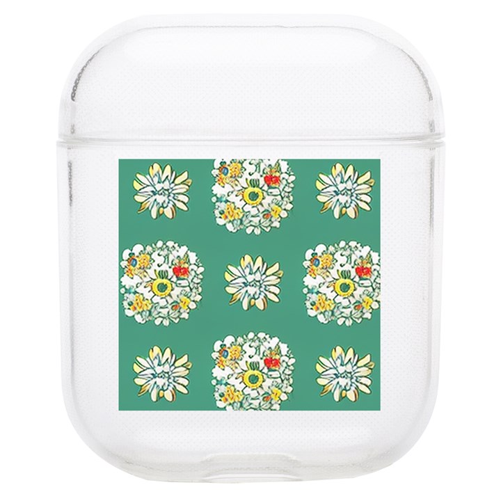 Retro 1960s Flowers Pattern 2 Soft TPU AirPods 1/2 Case