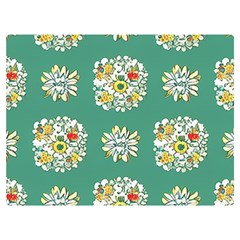 Retro 1960s Flowers Pattern 2 Premium Plush Fleece Blanket (extra Small) by violetheavensky