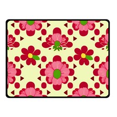 Retro 1960s Flowers Pattern 4 Two Sides Fleece Blanket (small) by violetheavensky