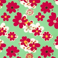 Retro 1960s Flowers Pattern Play Mat (square) by violetheavensky