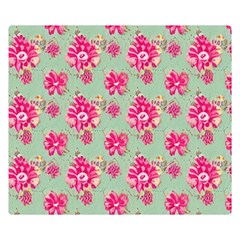 Retro 1880s Flowers Pattern 11 Two Sides Premium Plush Fleece Blanket (kids Size) by violetheavensky