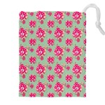 Retro 1880s Flowers Pattern 11 Drawstring Pouch (4XL) Front