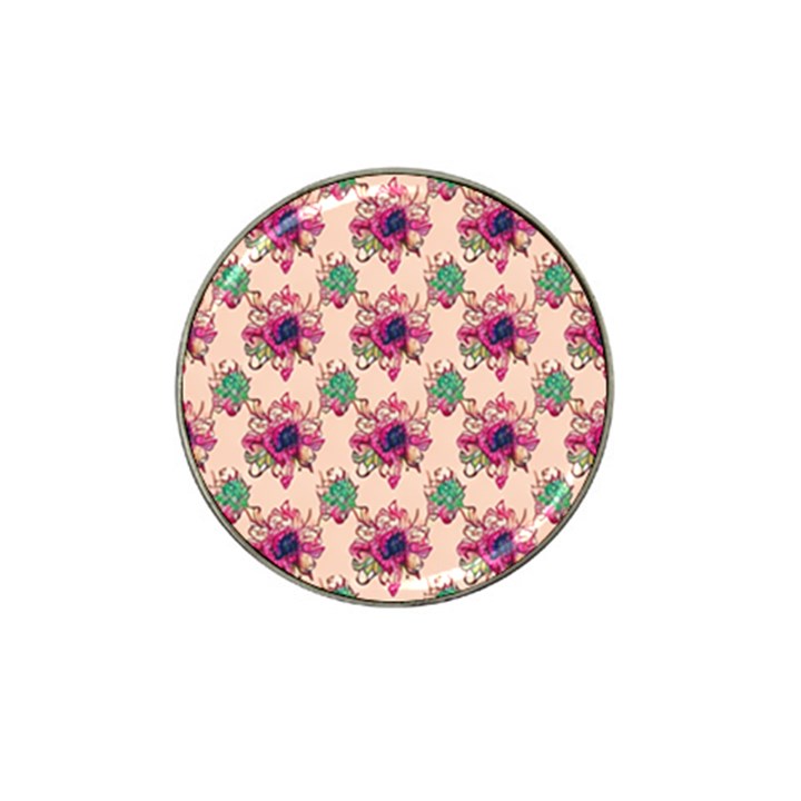 Retro 1880s Flowers Pattern 10 Hat Clip Ball Marker