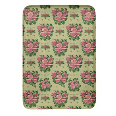 Retro 1880s Flowers Pattern 9 Rectangular Glass Fridge Magnet (4 Pack) by violetheavensky