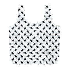 Fly Phot Motif Seamless Black And White Pattern Full Print Recycle Bag (l) by dflcprintsclothing