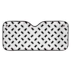 Fly Phot Motif Seamless Black And White Pattern Car Windshield Sunshade by dflcprintsclothing