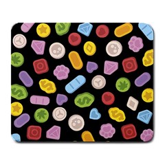 Ecstasy Pills Pattern Large Mousepad by Valentinaart