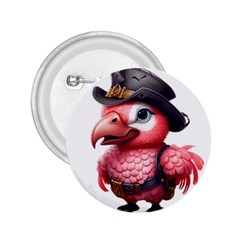 Kawaii Pink Parrot Pirate 2 25  Buttons by KawaiiArtStyle