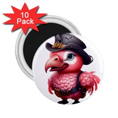 Kawaii Pink Parrot Pirate 2 25  Magnets (10 Pack)  by KawaiiArtStyle