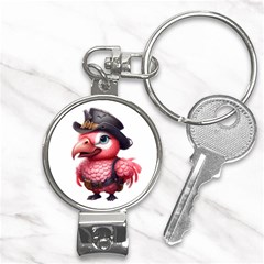 Kawaii Pink Parrot Pirate Nail Clippers Key Chain by KawaiiArtStyle