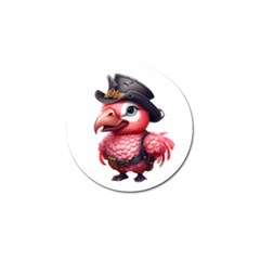 Kawaii Pink Parrot Pirate Golf Ball Marker by KawaiiArtStyle