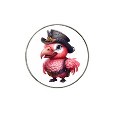 Kawaii Pink Parrot Pirate Hat Clip Ball Marker (4 Pack) by KawaiiArtStyle