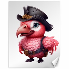 Kawaii Pink Parrot Pirate Canvas 12  X 16  by KawaiiArtStyle