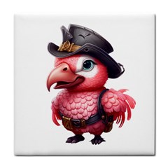 Kawaii Pink Parrot Pirate Face Towel by KawaiiArtStyle