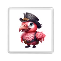 Kawaii Pink Parrot Pirate Memory Card Reader (square) by KawaiiArtStyle