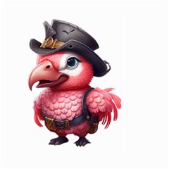 Kawaii Pink Parrot Pirate Large Garden Flag (two Sides) by KawaiiArtStyle