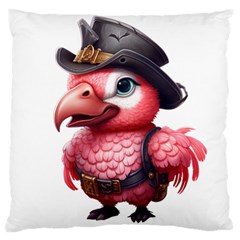 Kawaii Pink Parrot Pirate Large Cushion Case (two Sides) by KawaiiArtStyle