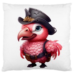 Kawaii Pink Parrot Pirate Standard Premium Plush Fleece Cushion Case (two Sides) by KawaiiArtStyle