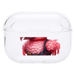 Kawaii Pink Parrot Pirate Hard Pc Airpods Pro Case by KawaiiArtStyle