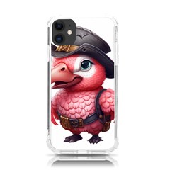 Kawaii Pink Parrot Pirate Iphone 11 Tpu Uv Print Case by KawaiiArtStyle