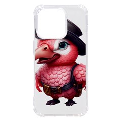 Kawaii Pink Parrot Pirate Iphone 14 Pro Tpu Uv Print Case by KawaiiArtStyle