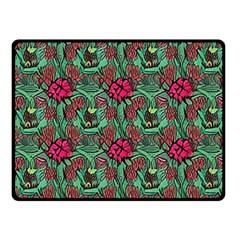 Retro 1880s Flowers Pattern 3 Fleece Blanket (small) by violetheavensky