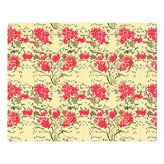 Retro 1880s Flowers Pattern 18 Premium Plush Fleece Blanket (large) by violetheavensky