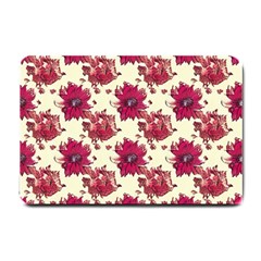 Retro 1880s Flowers Pattern 21 Small Doormat by violetheavensky