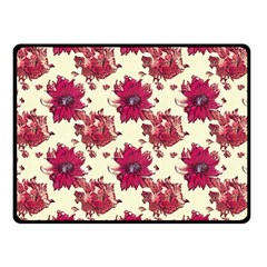 Retro 1880s Flowers Pattern 21 Fleece Blanket (small) by violetheavensky