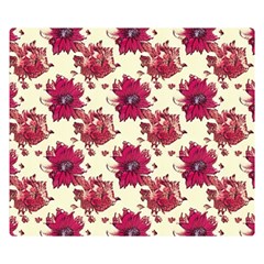 Retro 1880s Flowers Pattern 21 Premium Plush Fleece Blanket (small) by violetheavensky